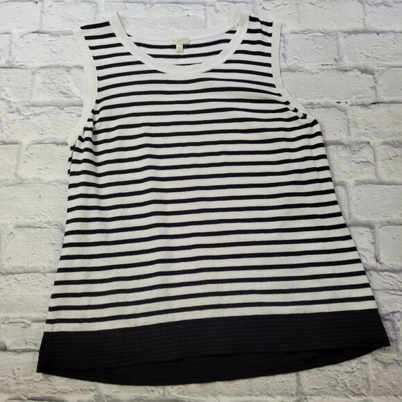 Talbots Factory Classic Black & White Knit Sleeveless Top size XL - Picture 1 of 11